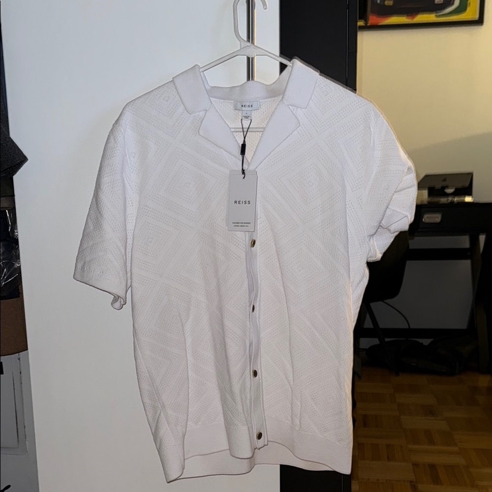 Reiss White Casual Button Down Shirt